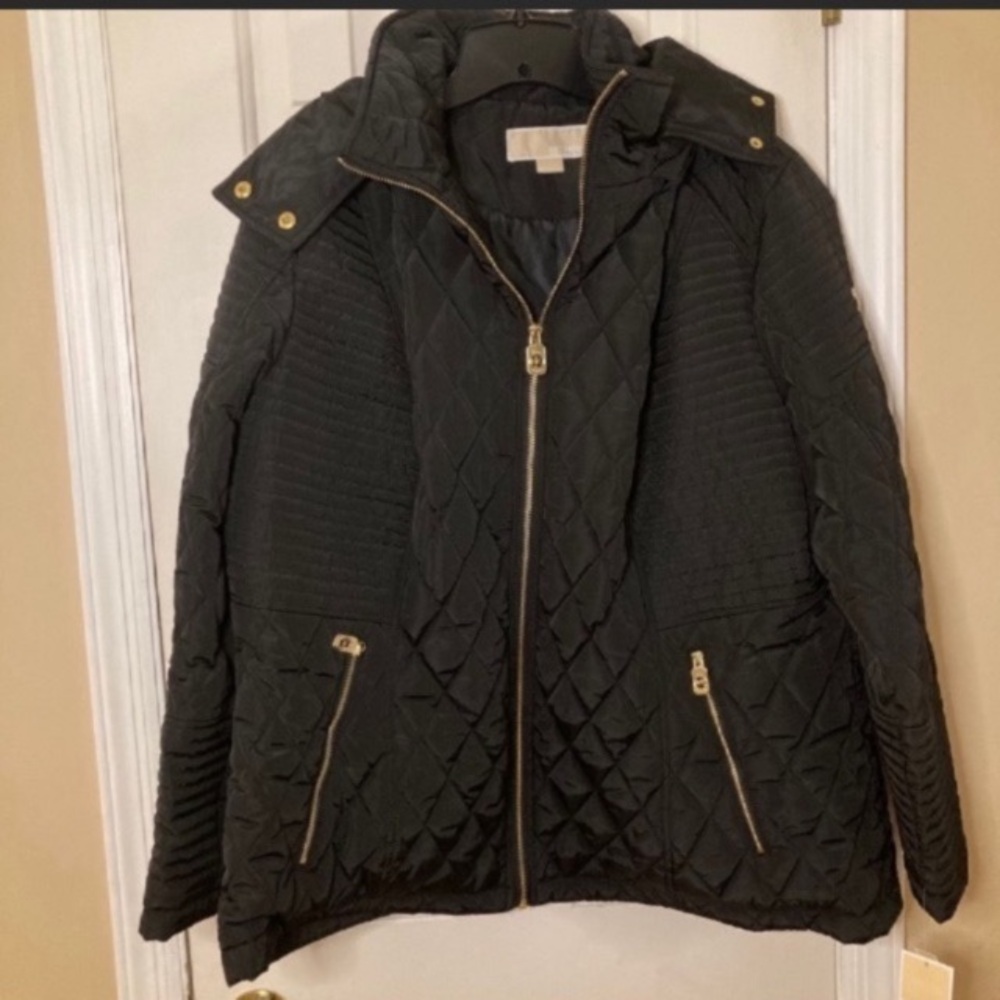 New Michael kors plus jacket 1x black
